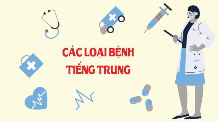 Các loại bệnh tiếng Trung: Mẫu câu, Từ vựng chủ đề bệnh tật 2 Các loại bệnh tiếng Trung